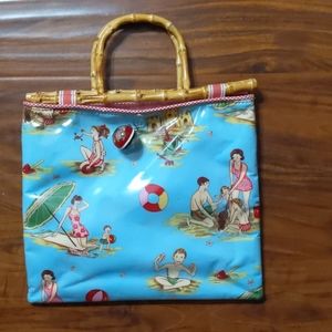 Vintage bamboo handle handbag